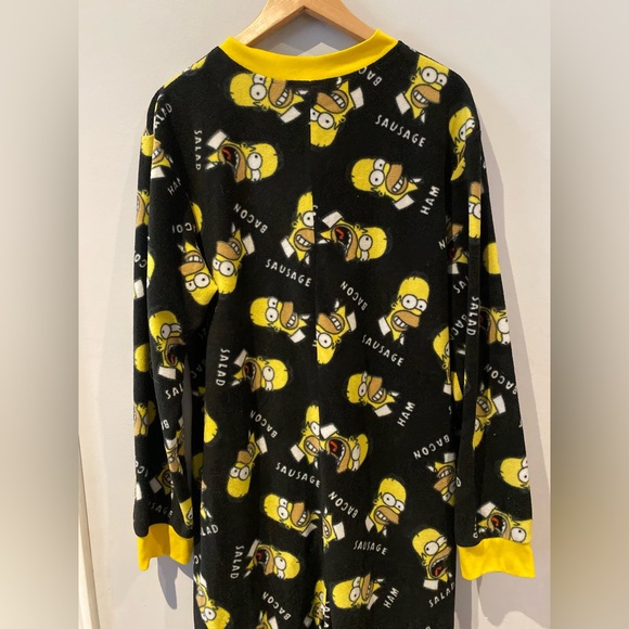 The Simpsons Fleece 1 Piece Pajamas Sleepers - Picture 2 of 6